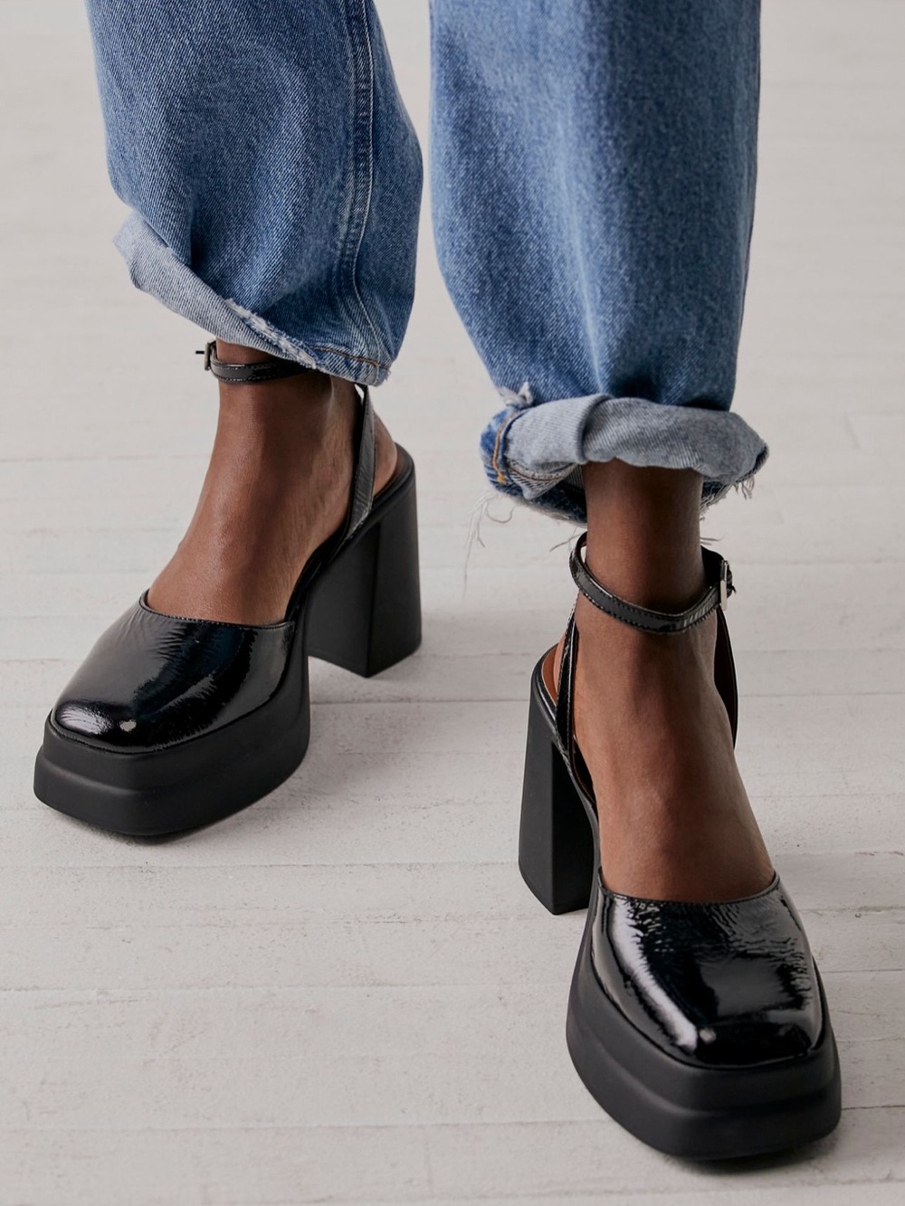 Free People Double Stack Platform Mary Jane